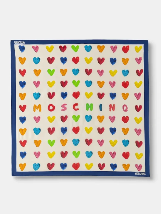 Zdjęcie produktu Moschino apaszetka damska jedwabna beżowy
