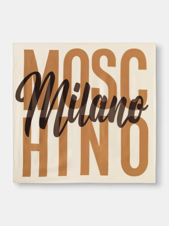 Zdjęcie produktu Moschino apaszka damska jedwabna beżowy