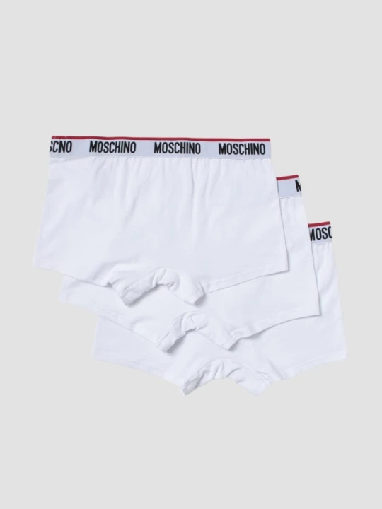 Zdjęcie produktu MOSCHINO Białe męskie bokserki trzypak, Rozmiar S