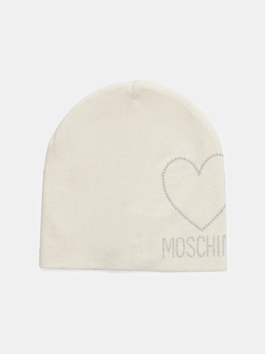 Zdjęcie produktu Moschino czapka wełniana beżowy