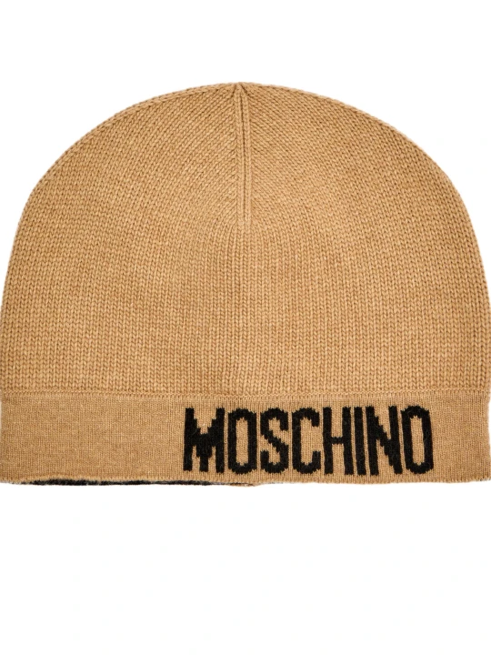 Zdjęcie produktu Moschino Czapka | z dodatkiem wełny i kaszmiru brązowy