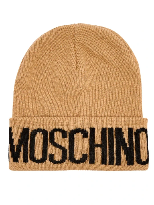 Zdjęcie produktu Moschino Czapka | z dodatkiem wełny i kaszmiru brązowy