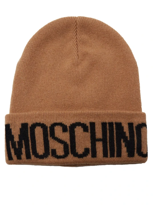 Zdjęcie produktu Moschino Czapka | z dodatkiem wełny i kaszmiru brązowy