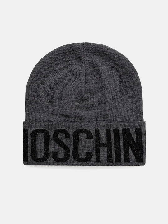 Zdjęcie produktu Moschino czapka z wełną szary