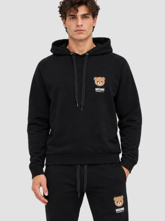Zdjęcie produktu MOSCHINO Czarna bluza męska z kapturem, Rozmiar L