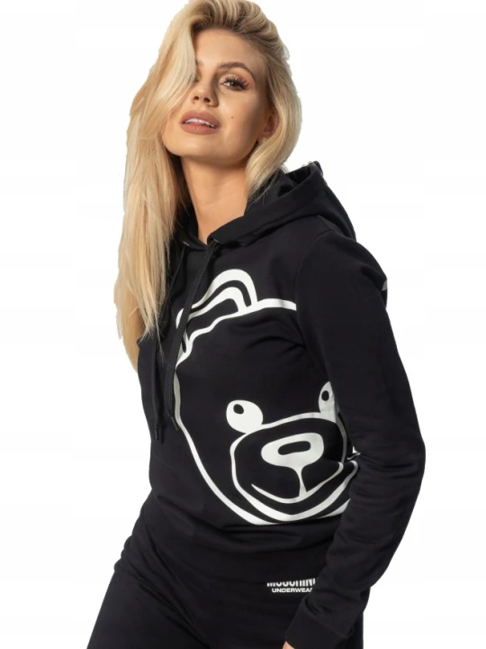 Zdjęcie produktu MOSCHINO Czarna damska bluza z kapturem, Rozmiar XS