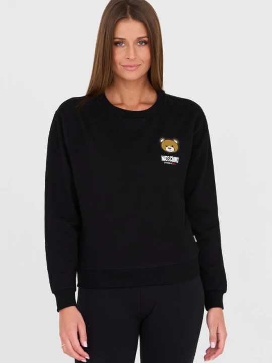 Zdjęcie produktu MOSCHINO Czarna damska bluza z misiem, Rozmiar L