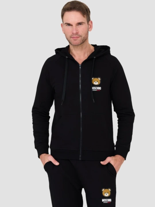 Zdjęcie produktu MOSCHINO Czarna męska bluza z kapturem, Rozmiar S