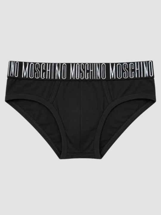 Zdjęcie produktu MOSCHINO Czarne męskie bawełniane slipy, Rozmiar L
