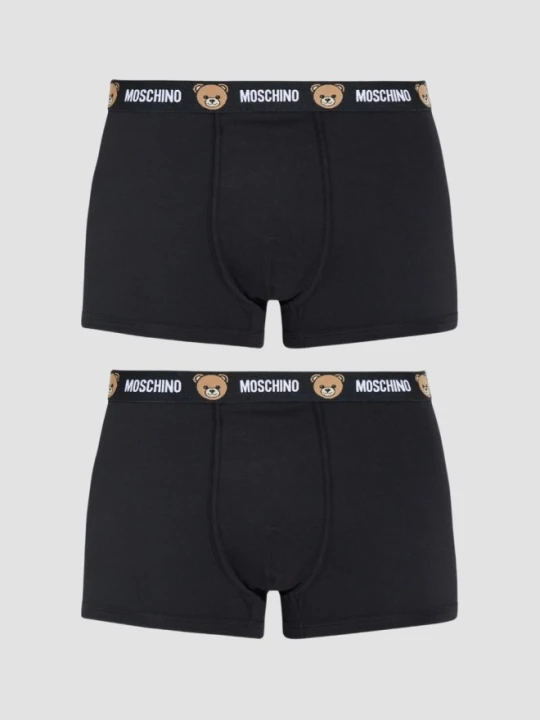 Zdjęcie produktu MOSCHINO Czarne męskie bokserki dwupak, Rozmiar L