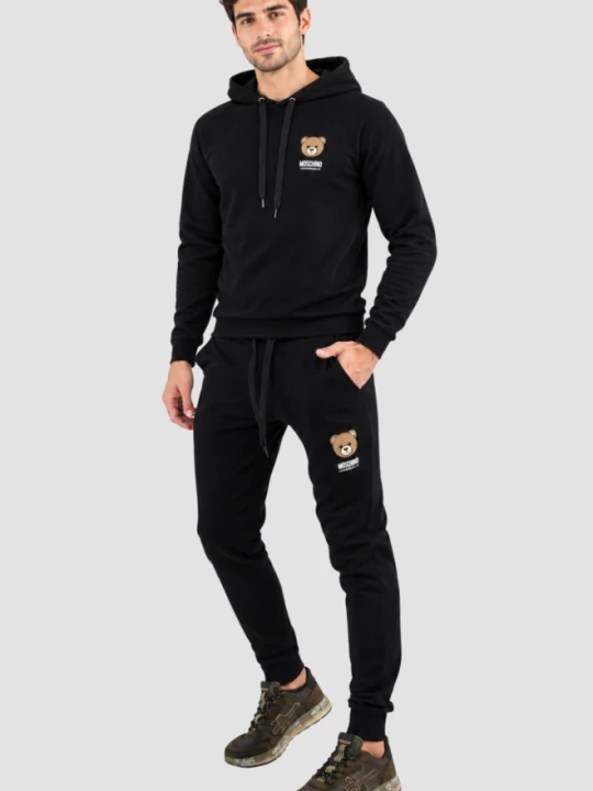 Zdjęcie produktu MOSCHINO Czarne męskie spodnie dresowe Home Pants, Rozmiar S
