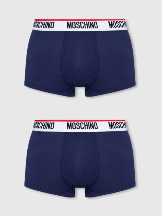 Zdjęcie produktu MOSCHINO Granatowe bokserki męskie 3PACK, Rozmiar XXL Niebieski