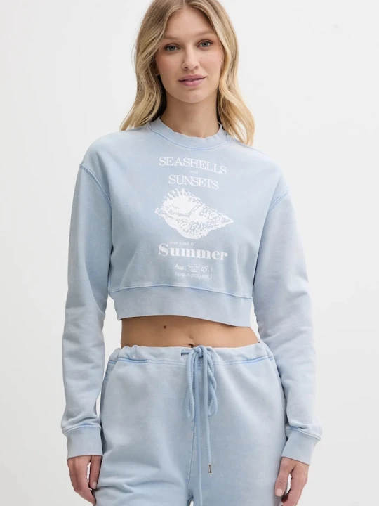 Zdjęcie produktu Moschino Jeans bluza bawełniana niebieski