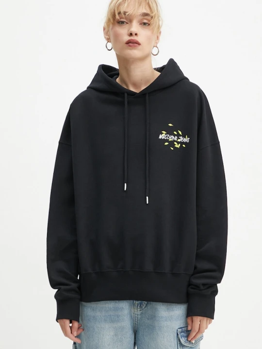 Zdjęcie produktu Moschino Jeans bluza bawełniana czarny
