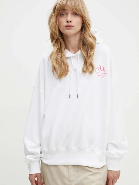 Zdjęcie produktu Moschino Jeans bluza bawełniana biały