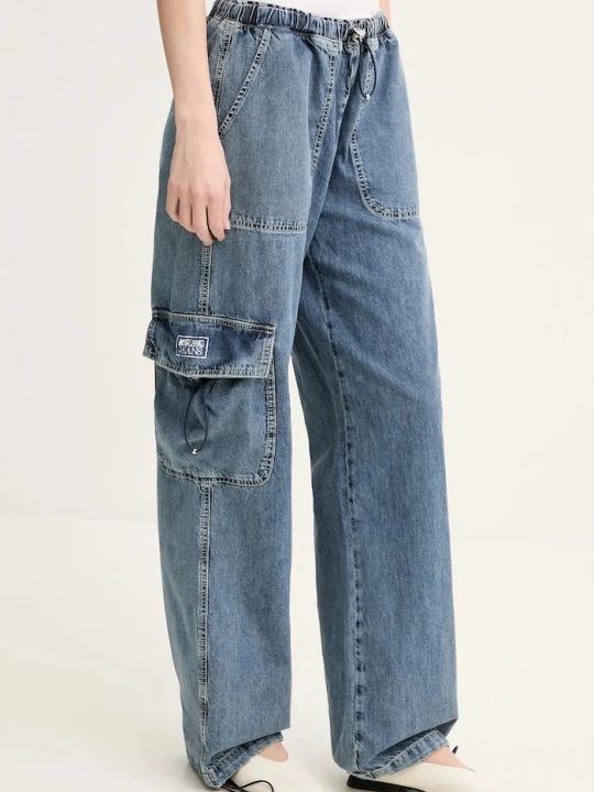 Zdjęcie produktu Moschino Jeans jeansy bawełniane niebieski