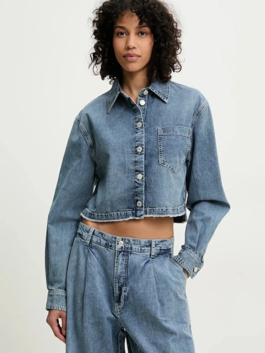 Zdjęcie produktu Moschino Jeans koszula bawełniana niebieski
