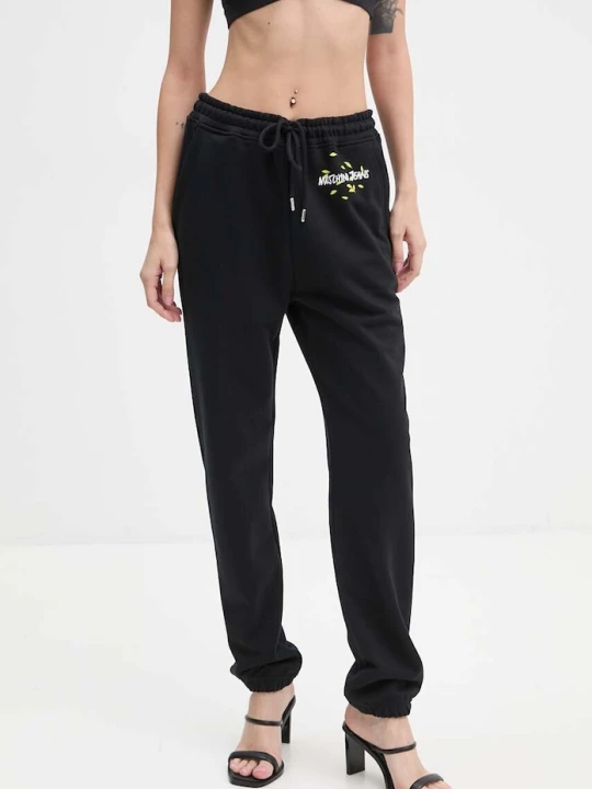 Zdjęcie produktu Moschino Jeans spodnie dresowe bawełniane czarny