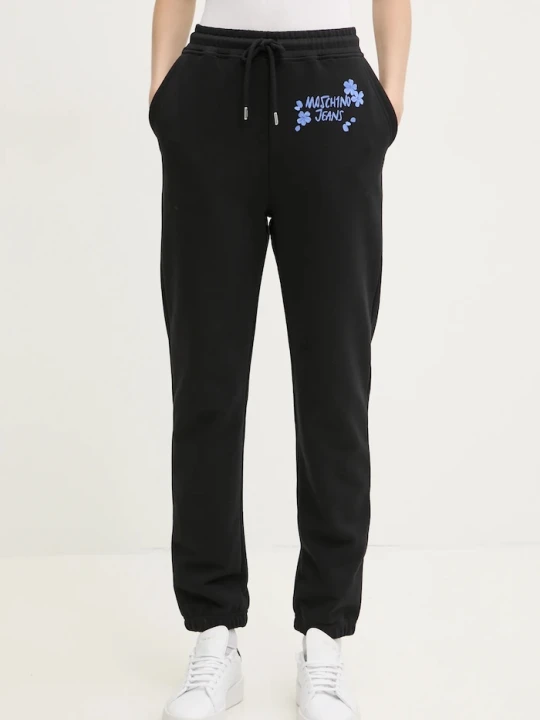 Zdjęcie produktu Moschino Jeans spodnie dresowe bawełniane czarny