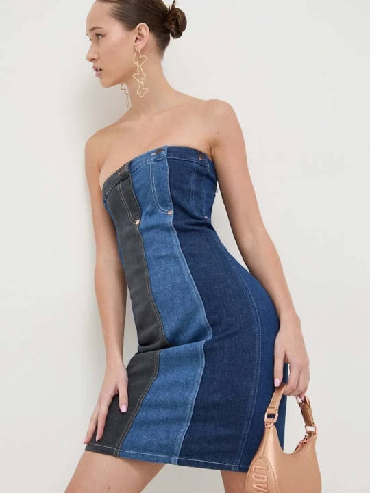 Zdjęcie produktu Moschino Jeans sukienka jeansowa niebieski