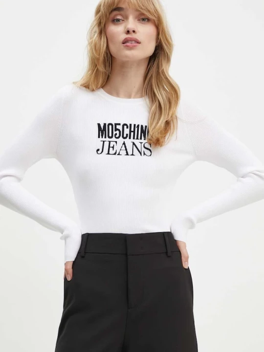 Zdjęcie produktu Moschino Jeans sweter beżowy