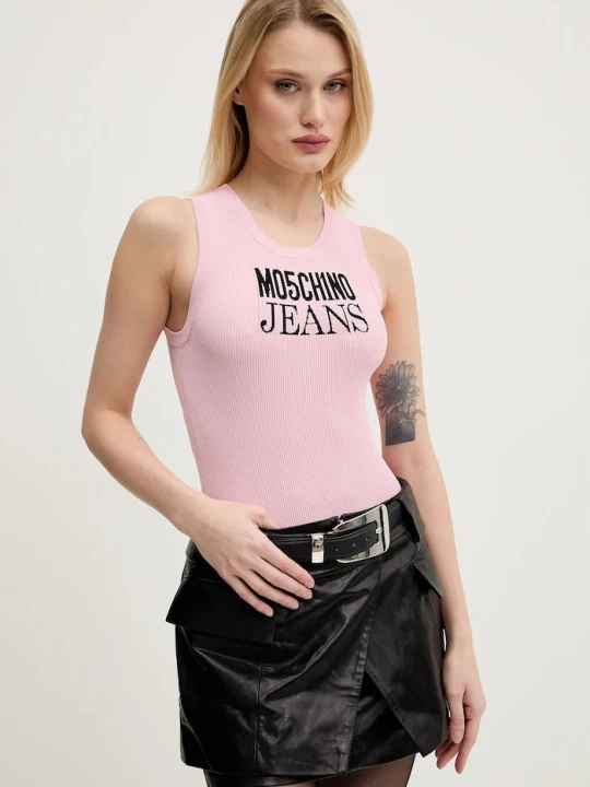 Zdjęcie produktu Moschino Jeans top różowy