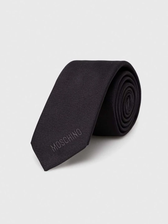 Zdjęcie produktu Moschino krawat jedwabny czarny