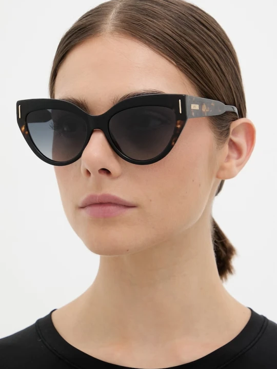 Zdjęcie produktu Moschino okulary przeciwsłoneczne kocie oczy damskie czarny