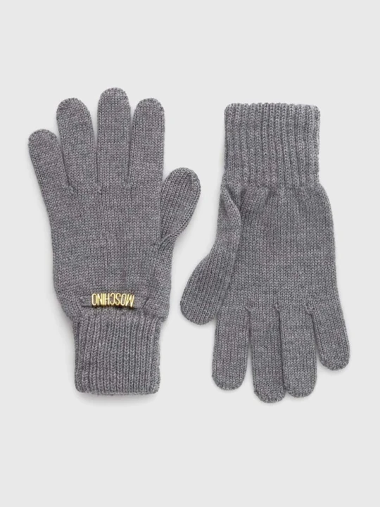 Zdjęcie produktu Moschino rękawiczki wełniane szary
