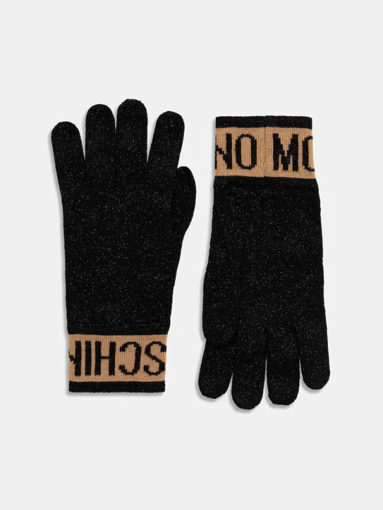 Zdjęcie produktu Moschino rękawiczki z domieszką wełny czarny