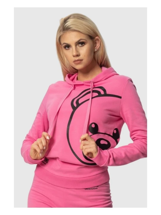 Zdjęcie produktu MOSCHINO Różowa bluza damska z kapturem, Rozmiar M