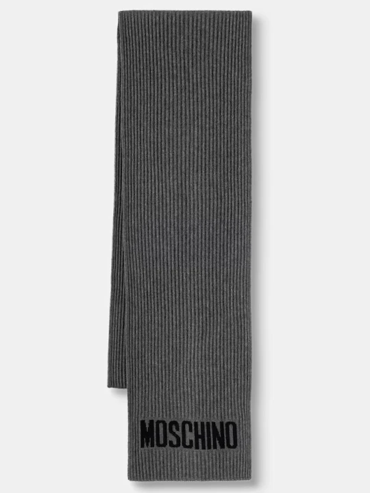 Zdjęcie produktu Moschino szalik męski z wełną szary
