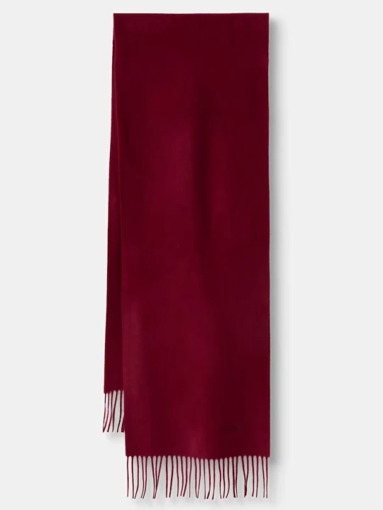 Zdjęcie produktu Moschino szalik męski z wełny merino bordowy