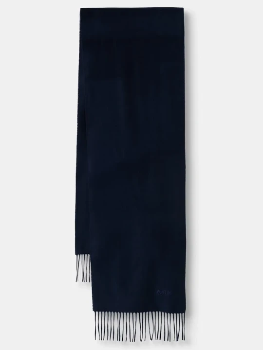 Zdjęcie produktu Moschino szalik męski z wełny merino granatowy