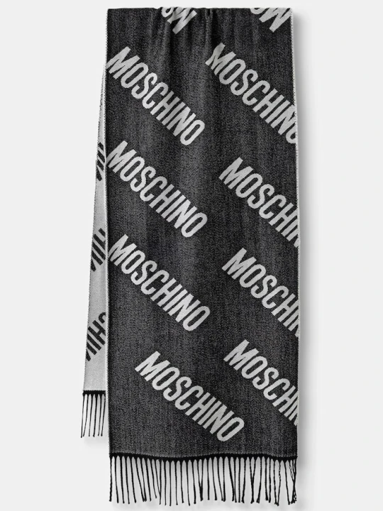 Zdjęcie produktu Moschino szalik wełniany czarny