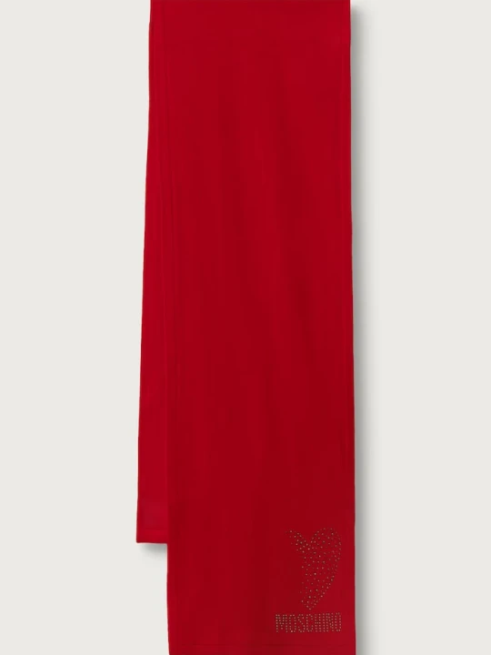 Zdjęcie produktu Moschino szalik wełniany czerwony