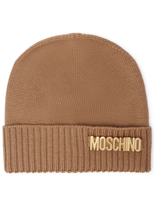 Zdjęcie produktu Moschino Wełniana czapka camel