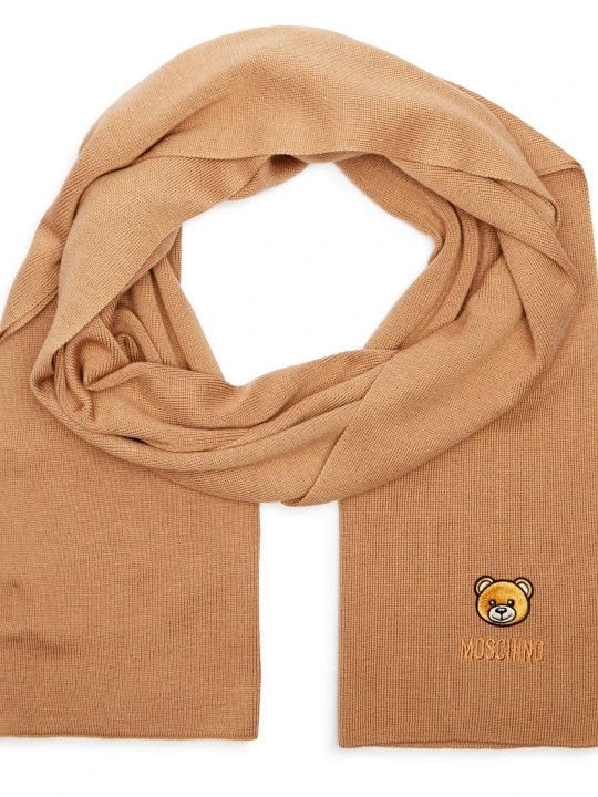 Zdjęcie produktu Moschino Wełniany szal camel