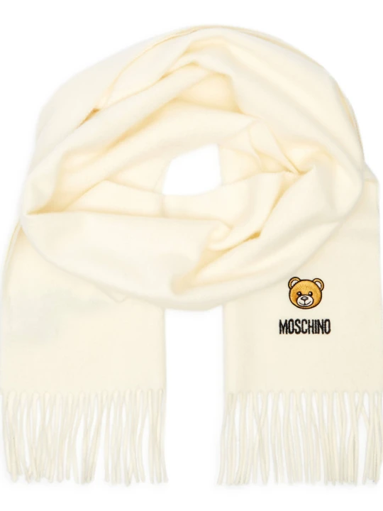 Zdjęcie produktu Moschino Wełniany szal ecru