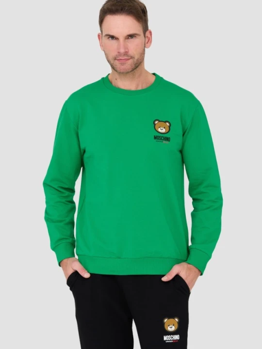 Zdjęcie produktu MOSCHINO Zielona męska bluza, Rozmiar L
