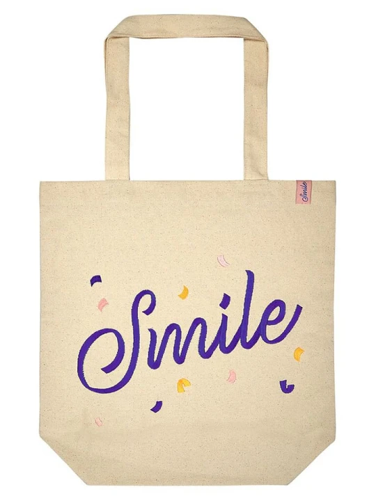 Zdjęcie produktu moses. Shopper bag "Smile" w kolorze beżowym rozmiar: onesize