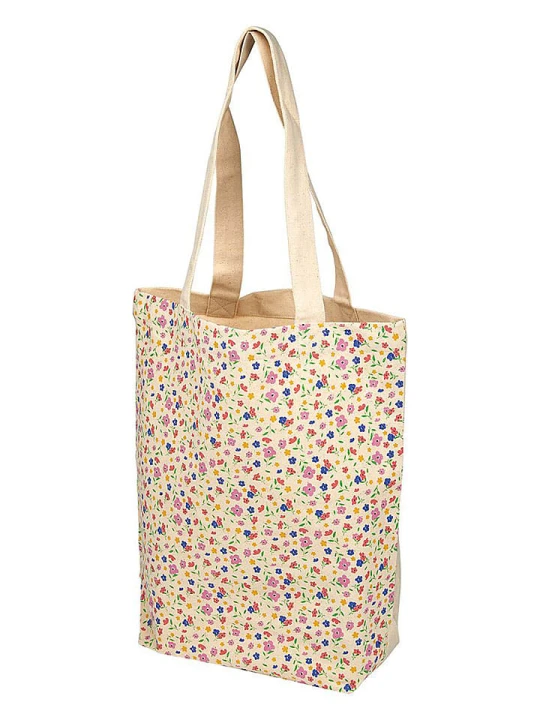 Zdjęcie produktu moses. Torba zakupowa "Bouquet" w kolorze beżowym ze wzorem - 37 x 38 x 13 cm rozmiar: onesize