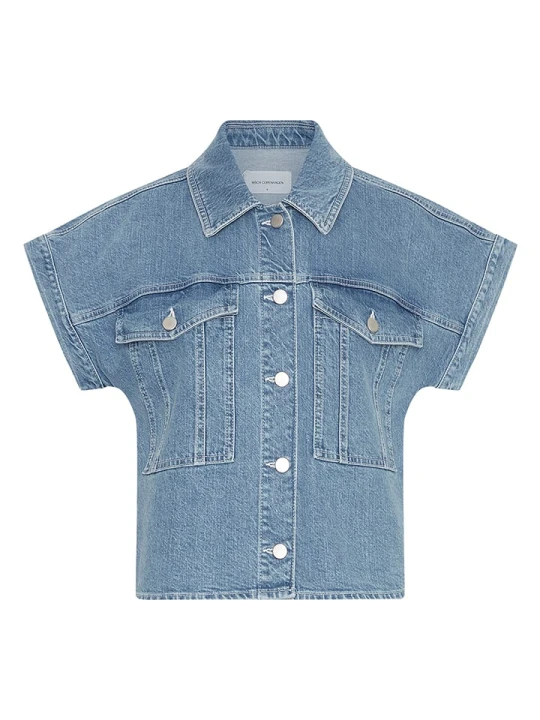 Zdjęcie produktu MOSS COPENHAGEN Bluzka dżinsowa w kolorze niebieskim rozmiar: XL