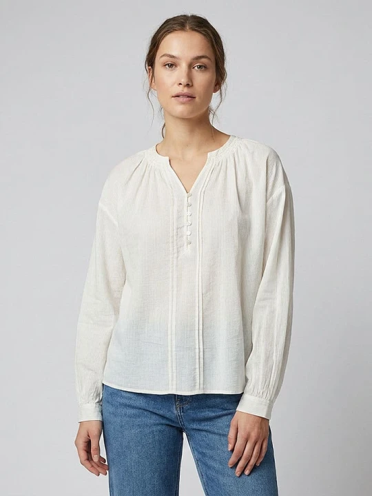 Zdjęcie produktu MOSS COPENHAGEN Bluzka "Gabrielle" w kolorze kremowym rozmiar: M/L