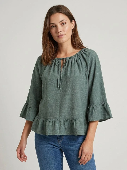 Zdjęcie produktu MOSS COPENHAGEN Bluzka "Viana" w kolorze zielonym rozmiar: XL