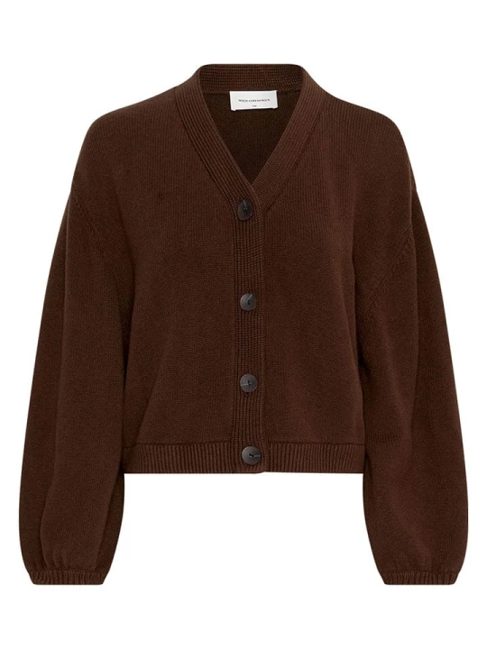 Zdjęcie produktu MOSS COPENHAGEN Kardigan "Zafina" w kolorze ciemnobrązowym rozmiar: XS / S