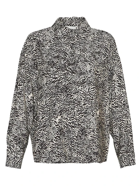 Zdjęcie produktu MOSS COPENHAGEN Koszula "Amabella" w kolorze czarno-kremowym rozmiar: M / L