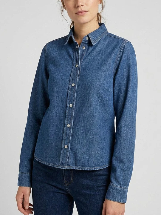 Zdjęcie produktu MOSS COPENHAGEN Koszula dżinsowa "Laurentine" w kolorze niebieskim rozmiar: M