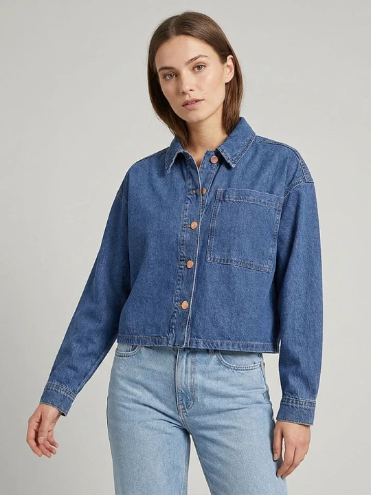 Zdjęcie produktu MOSS COPENHAGEN Koszula dżinsowa "Turig" w kolorze niebieskim rozmiar: L / XL