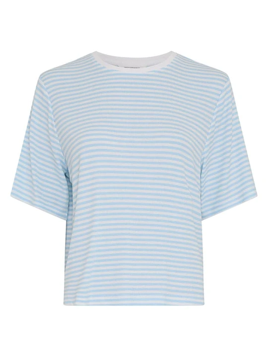 Zdjęcie produktu MOSS COPENHAGEN Koszulka w kolorze biało-błękitnym rozmiar: L / XL